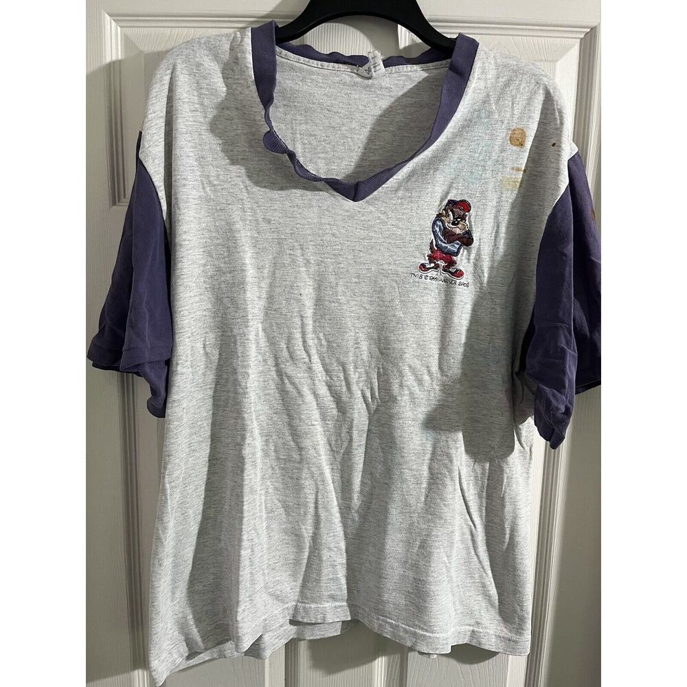 Vintage College Ware Tasmanian Devil 1995 Rare Taz Looney Tunes Shirt